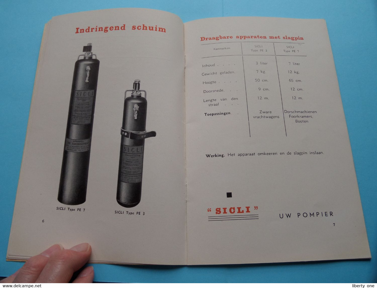 De VEILIGHEID Door Den Snelblusscher SICLI ( Brussel ) > ( Zie SCANS Alle Pagina's ) " SICLI " Uw POMPIER ! - Pubblicitari