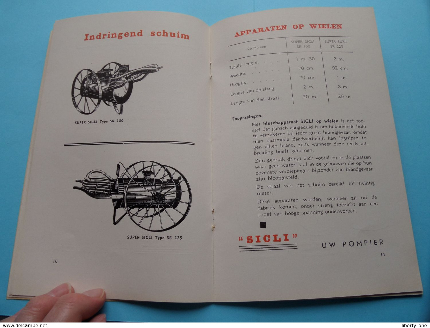 De VEILIGHEID door den Snelblusscher SICLI ( Brussel ) > ( zie SCANS alle pagina's ) " SICLI " Uw POMPIER !