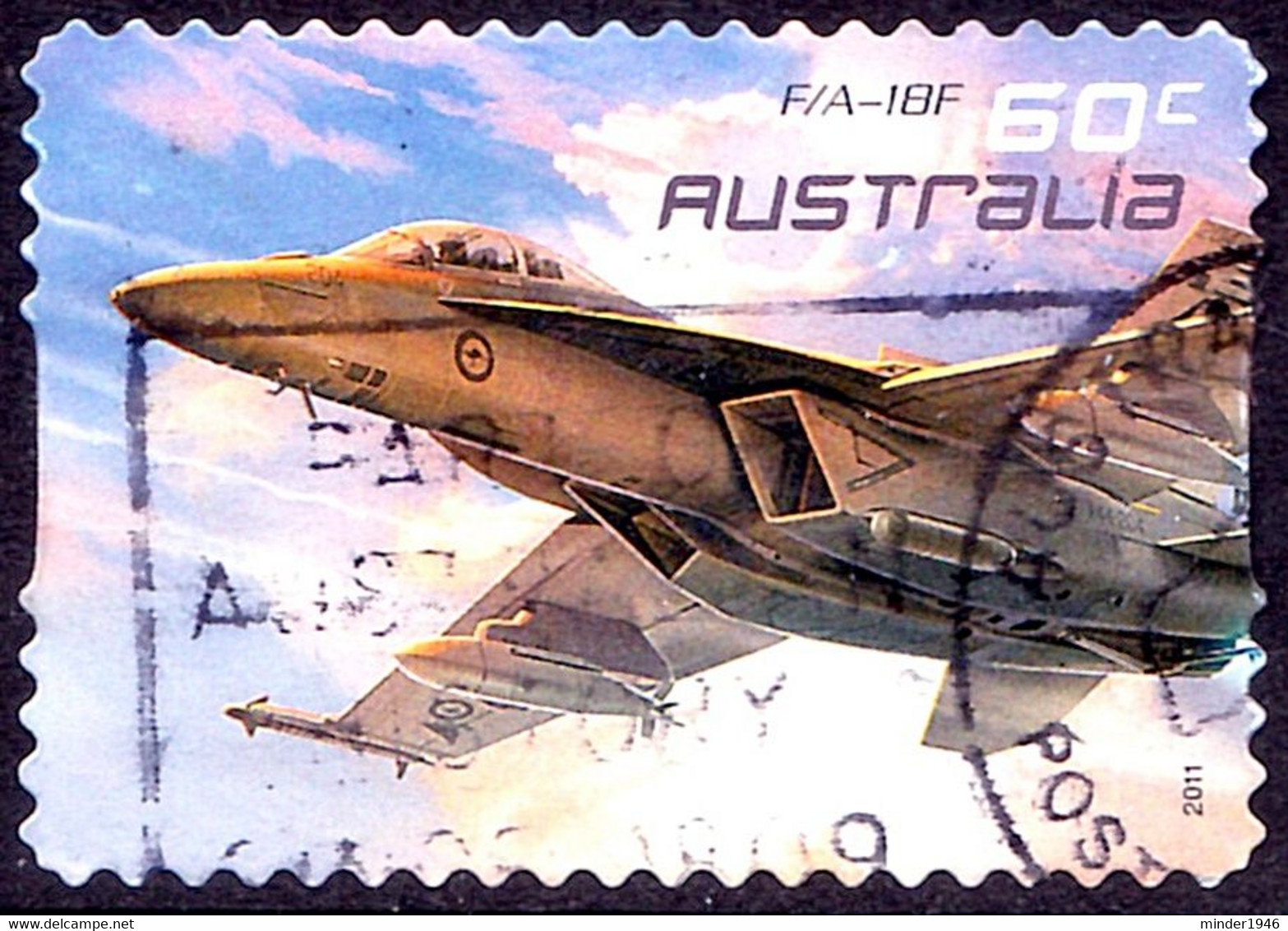 AUSTRALIA 2011 60c Multicoloured, Air Force Aviation-F/A 18F Self Adhesive Used - Used Stamps