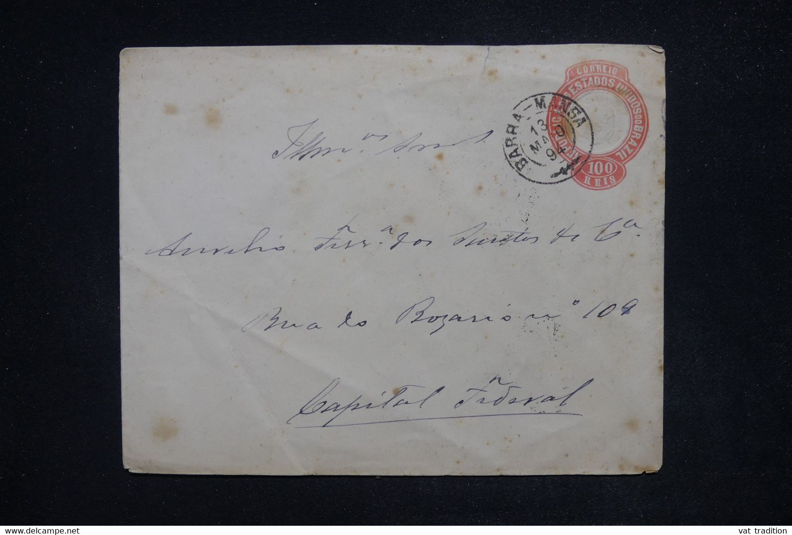 BRÉSIL - Entier Postal De Bara-Mansa En 1894 Pour La Capitale Fédérale - L 122109 - Entiers Postaux