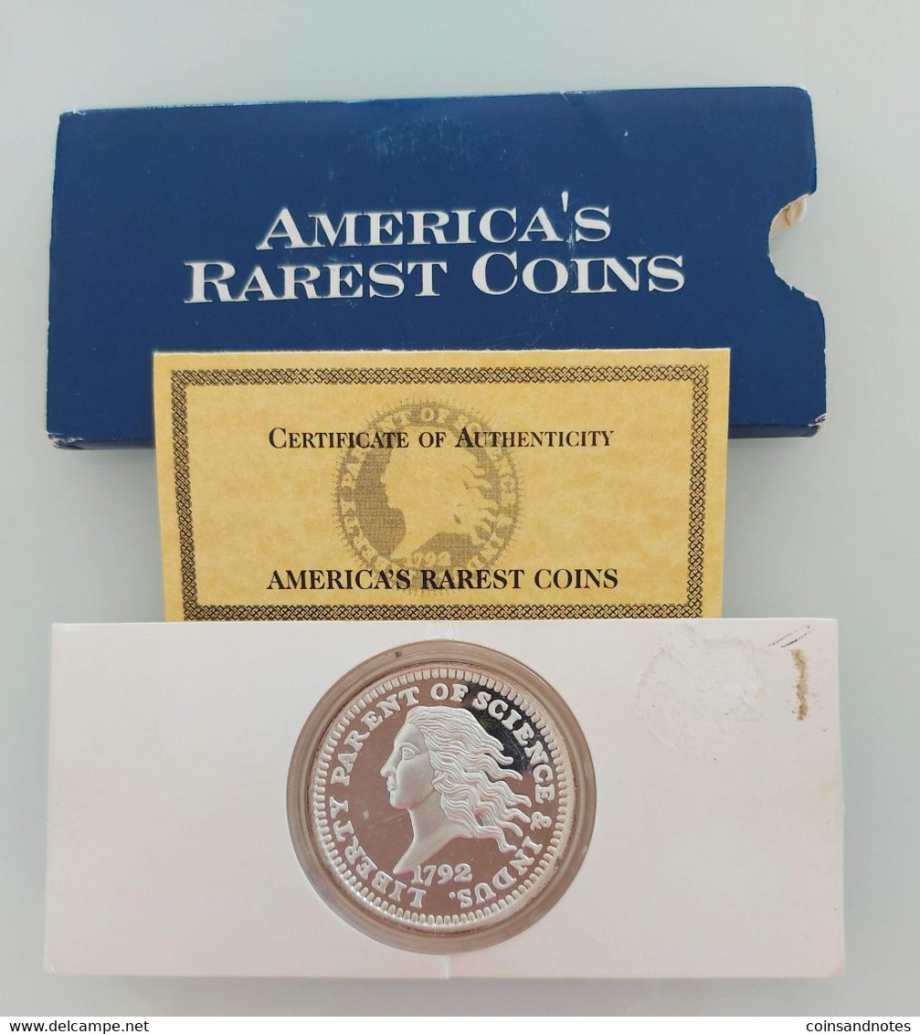 USA - ‘America's Rarest Coins’ 2 Oz Silver Disme - Replica - COA - Collections