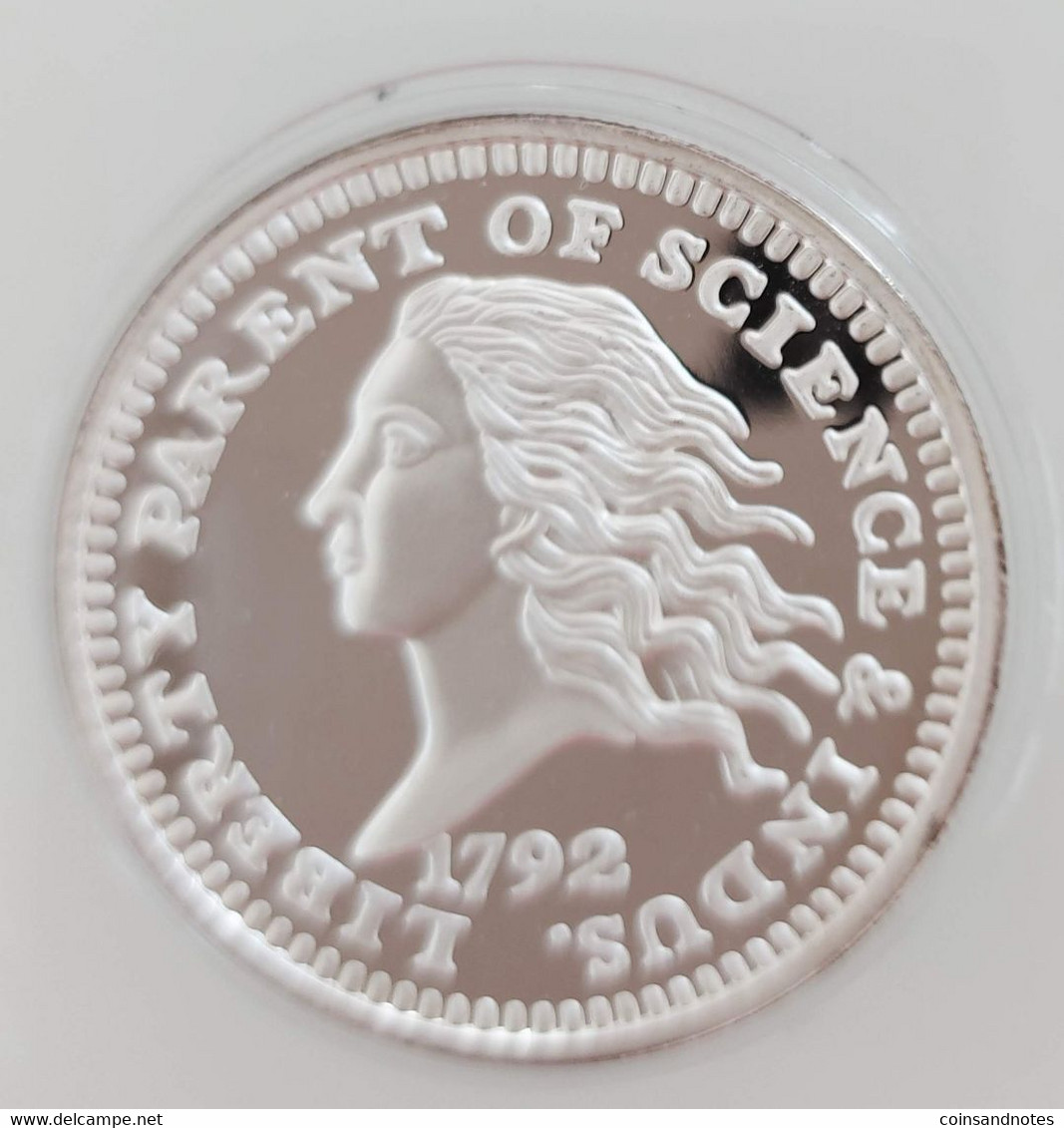 USA - ‘America's Rarest Coins’ 2 Oz Silver Disme - Replica - COA