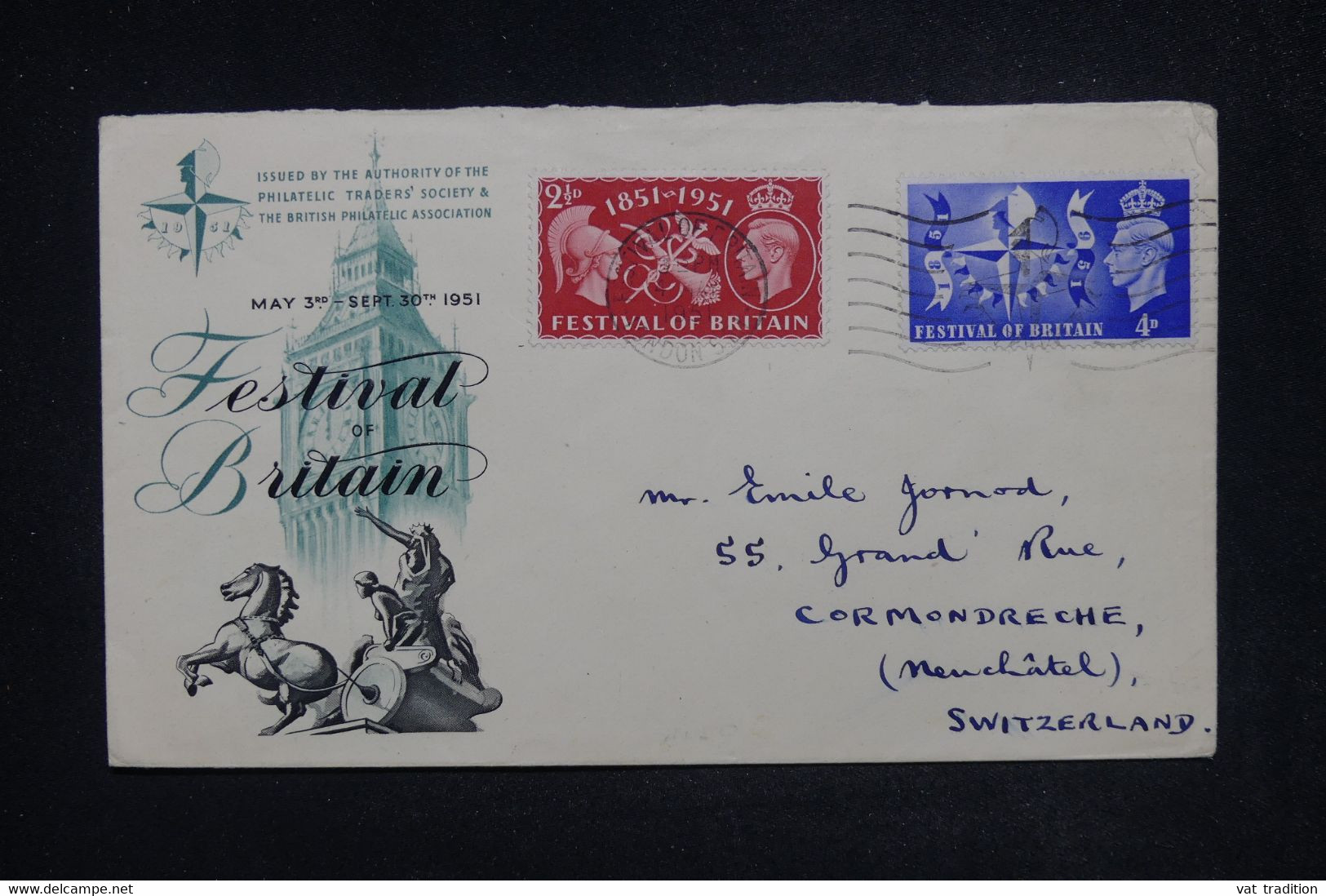 ROYAUME UNI - Enveloppe FDC En 1951 - Festival Of Britain - L 122131 - ....-1951 Vor Elizabeth II.