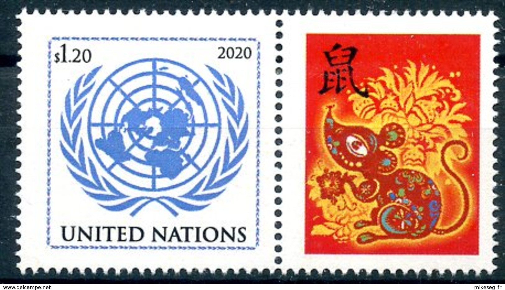 ONU New-York 2020 - "Chinese Calendar Année Du Rat" ** - Neufs