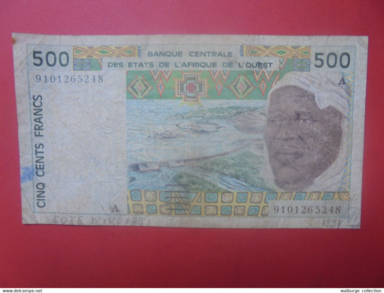 ETATS D'AFRIQUE OCCIDENTALE COTE D'IVOIRE (A) 500 Francs 1991 Circuler WPM N°110A (L.2) - Central African States