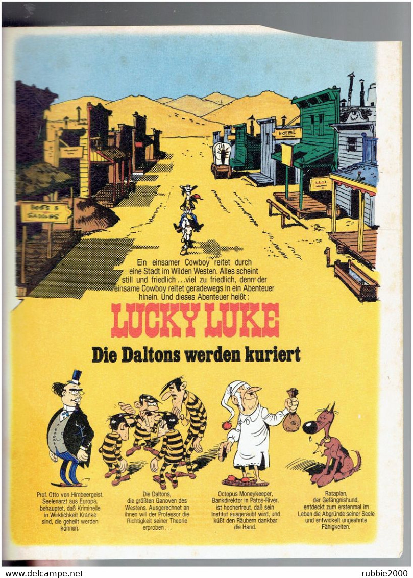 LUCKY LUKE 1975 DIE DALTONS WERDEN KURIERT TEXT GOSCINNY ZEICHNUNG MORRIS LA GUERISON DES DALTON EDITION ORIGINALE - Other & Unclassified
