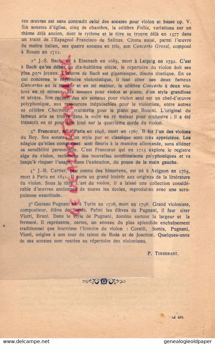 87- LIMOGES -PROGRAMME SOCIETE CONCERTS CONSERVATOIRE-1942-SALLE BERLIOZ- GUERRE-PIERRE TISSERANT-RENE DUMOING - Programs