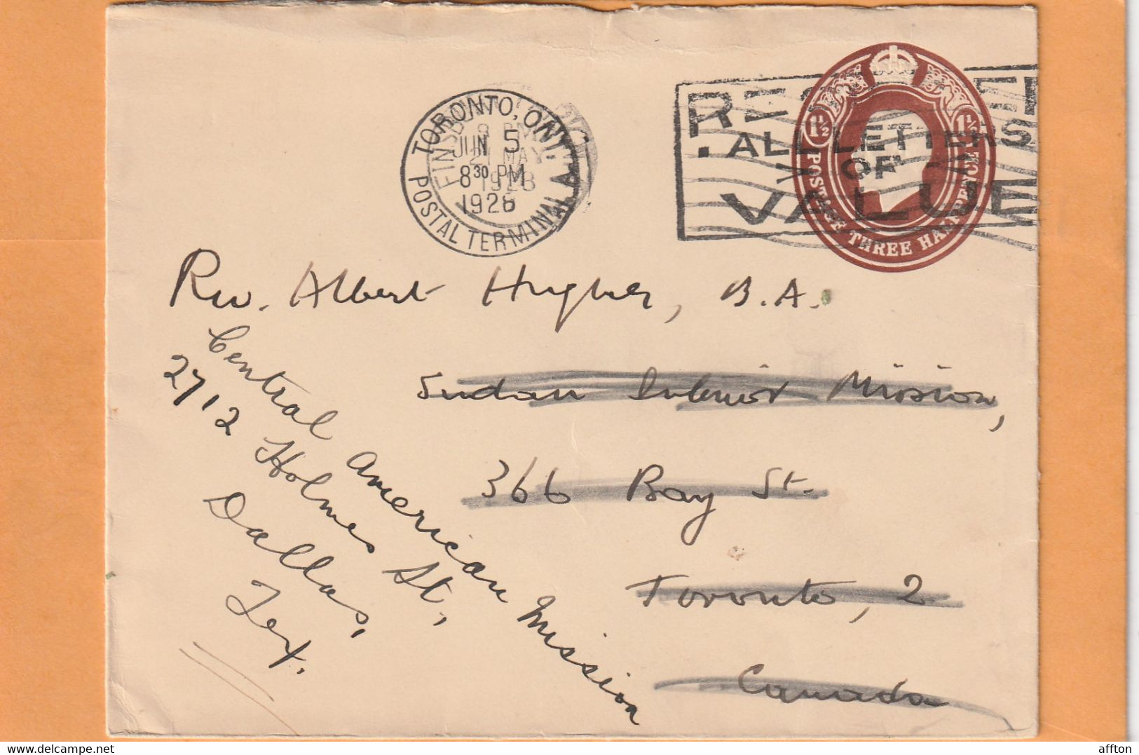 Canada Old Cover Mailed - 1903-1954 Reyes