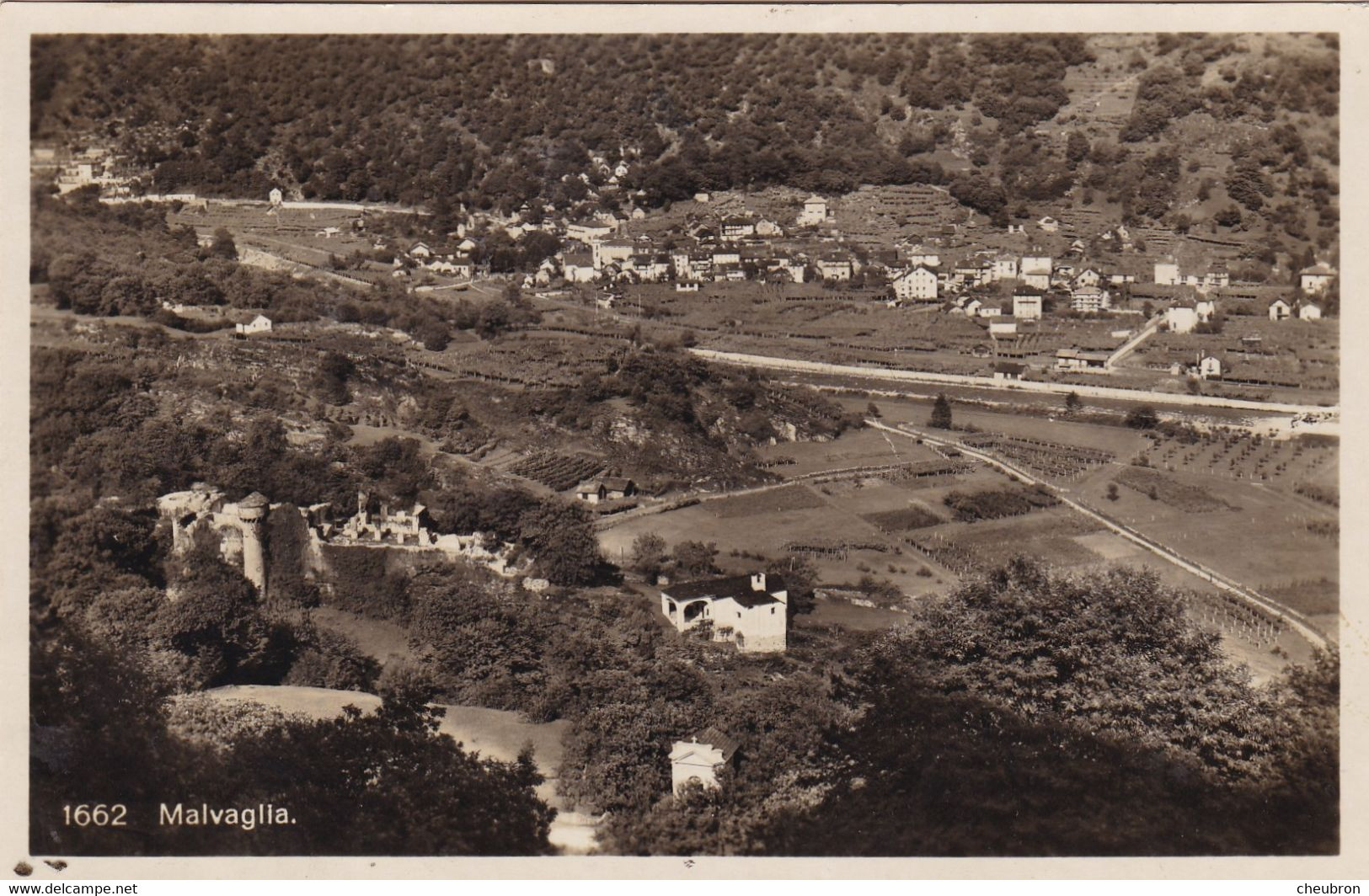 SUISSE . MALVAGLIA. RARETE. VUE GENERALE. ANNEE 1936 + TEXTE - Malvaglia