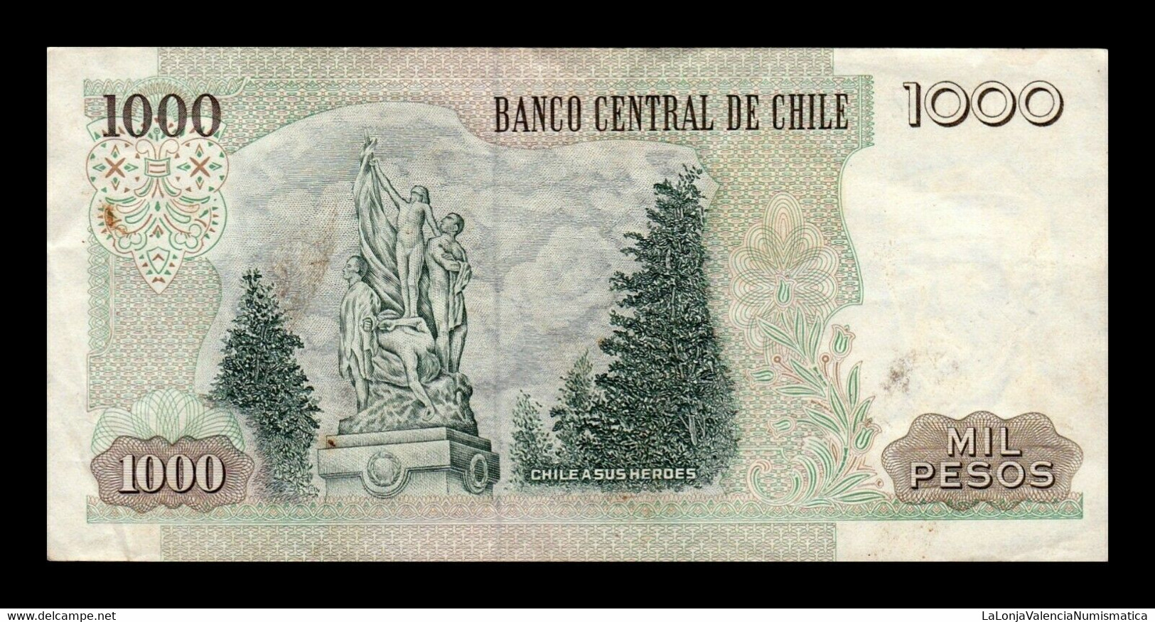 Chile 1000 Pesos Ignacio Carrera Pinto 1993 Pick 154e MBC VF - Chile