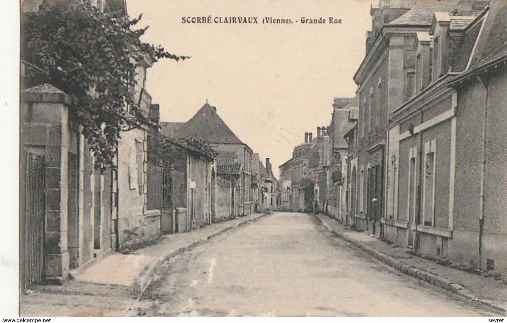 SCORBE CLAIRVAUX. -  Grande Rue. Cliché Pas Courant - Scorbe Clairvaux