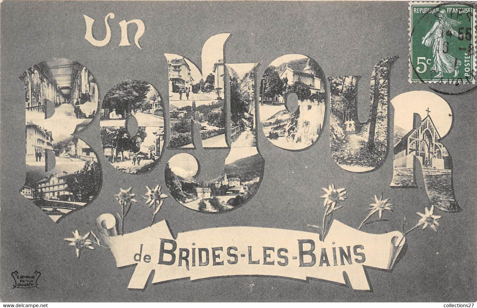 73-BRIDES-LES-BAINS- UN BONJOUR DE BRIDES LES BAINS - Brides Les Bains