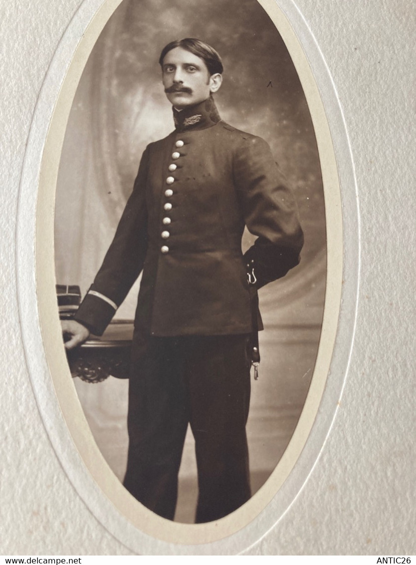 PHOTO ORIGINALE SOLDAT MILITAIRE OFFICIER MALFAIT ET FILS DUNKERQUE  ANNEE CIRCA 1900 - Krieg, Militär