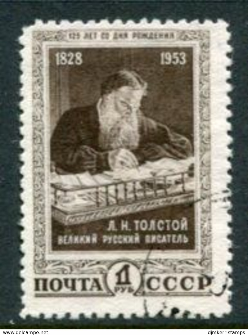 SOVIET UNION 1953 Tolstoy Birth Anniversary, Used.  Michel 1676 - Gebraucht