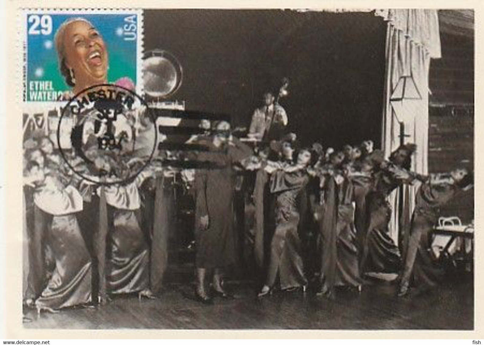 United States & Maximum Card, Ethel Waters, Cotton Club Chorus,  Chester 1994 (9799) - Cartoline Maximum