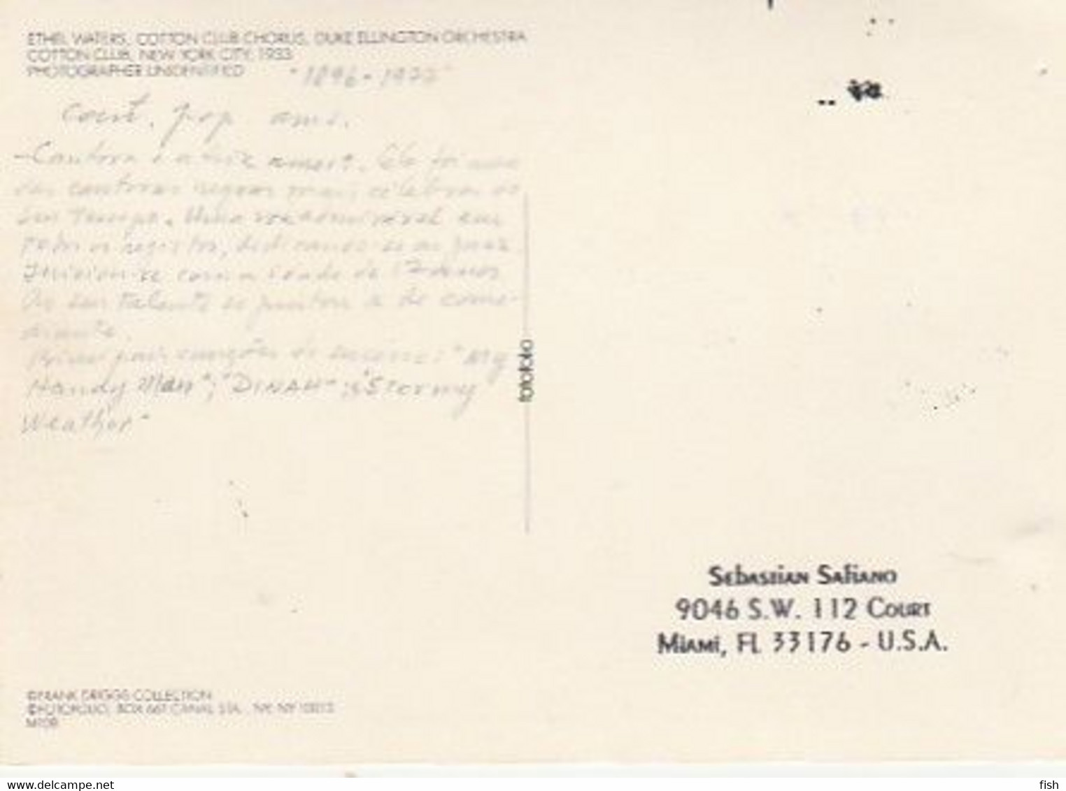 United States & Maximum Card, Ethel Waters, Cotton Club Chorus,  Chester 1994 (9799) - Cartes-Maximum (CM)