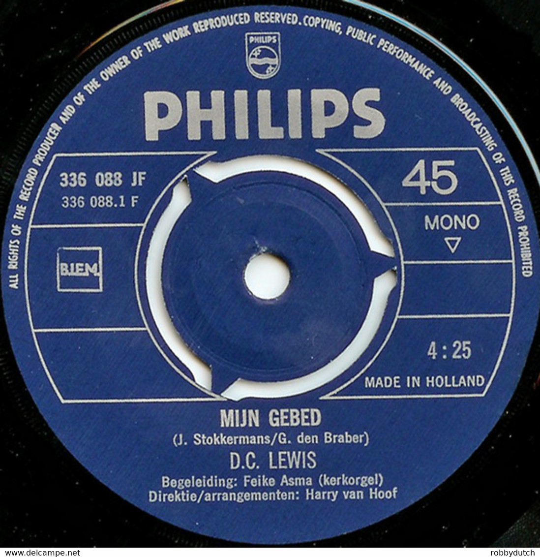 * 7" * D.C. LEWIS - MIJN GEBED / DE LAATSTE ZEVEN DAGEN (Holland 1970) - Chants Gospels Et Religieux