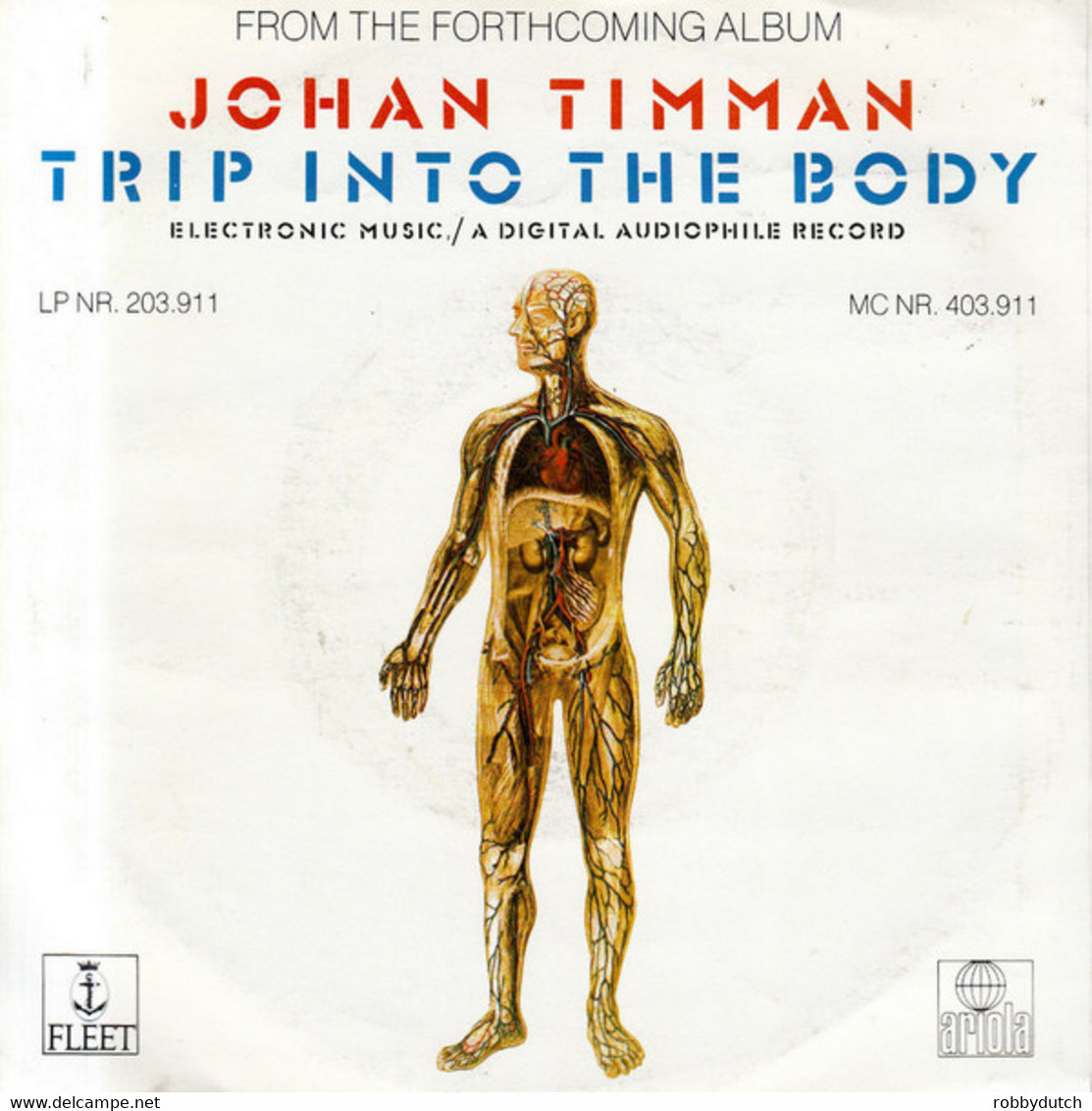 * 7" * JOHAN TIMMAN - THE HEART / TRIP INTO THE BODY (Holland 1981) - Instrumental