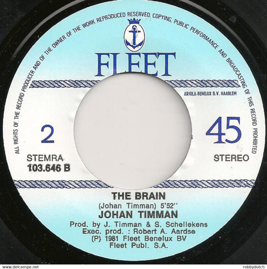 * 7" * JOHAN TIMMAN - THE HEART / TRIP INTO THE BODY (Holland 1981) - Instrumental