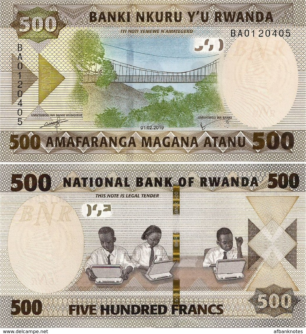 RWANDA       500 Francs       P-W42       1.2.2019      UNC - Ruanda