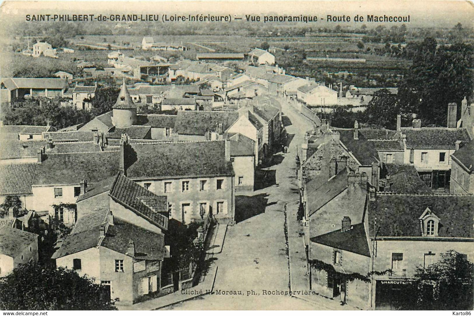 St Philbert De Grand Lieu * Vue Panoramique Du Village Et Route De Machecoul - Saint-Philbert-de-Grand-Lieu