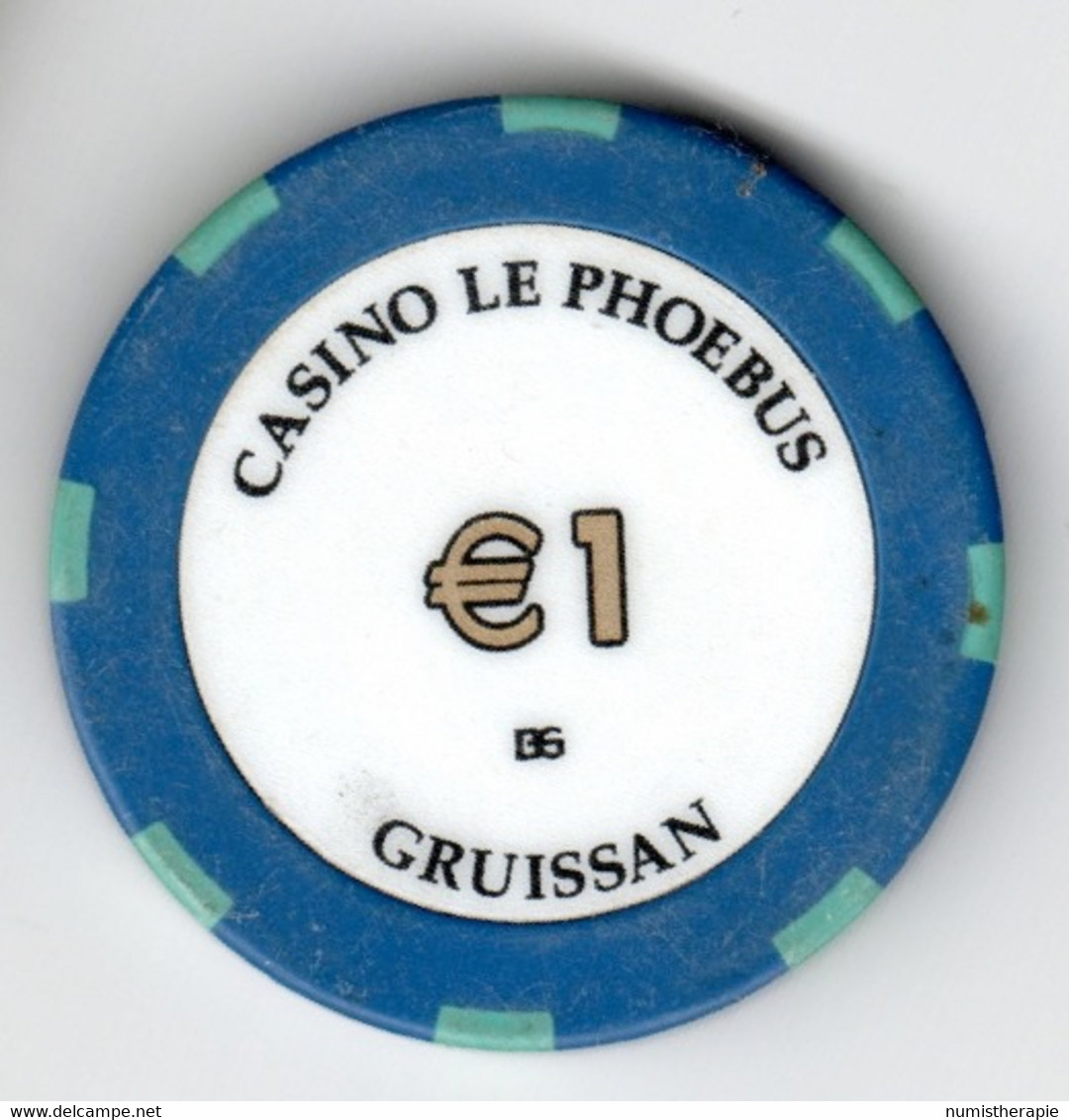 Jeton BG De Casino Le Phoebus à Gruissan (Département Aude 11) €1 - Casino