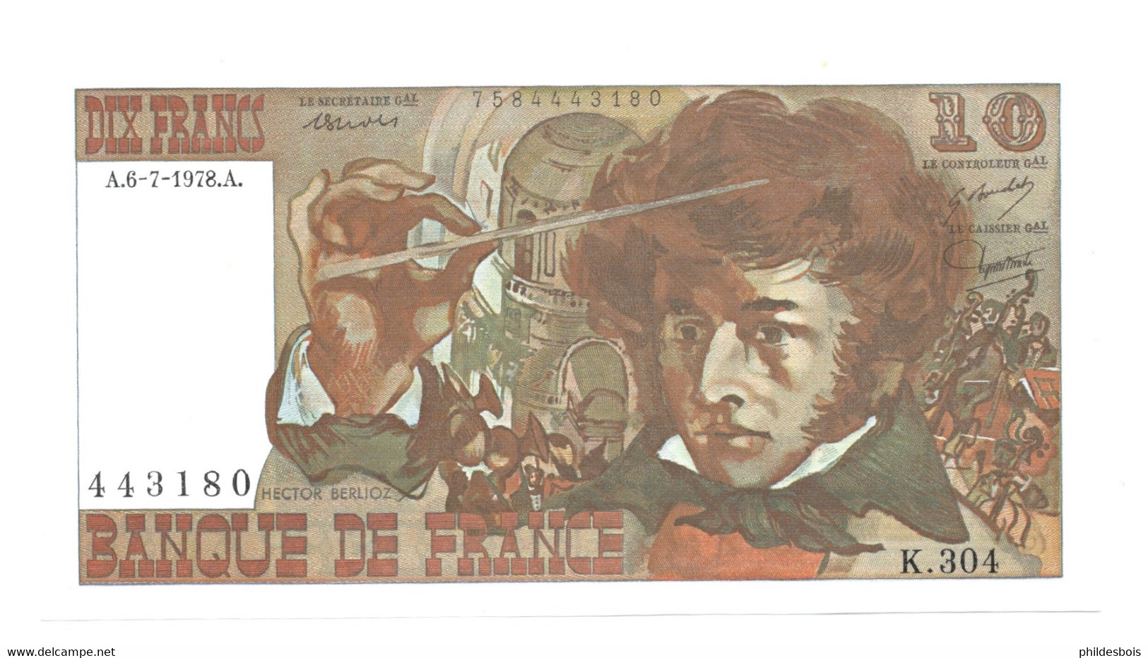 BILLET 10 Francs BERLIOZ  Neuf 06/07/78  K304 - 10 F 1972-1978 ''Berlioz''