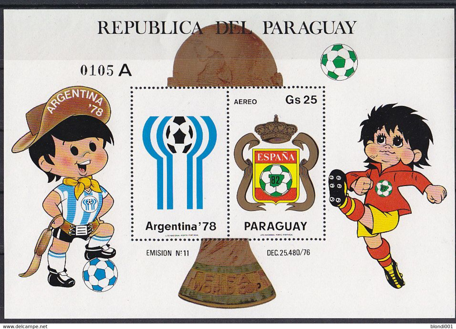 Soccer World Cup 1978 - Football - PARAGUAY - S/S A MNH - 1978 – Argentine