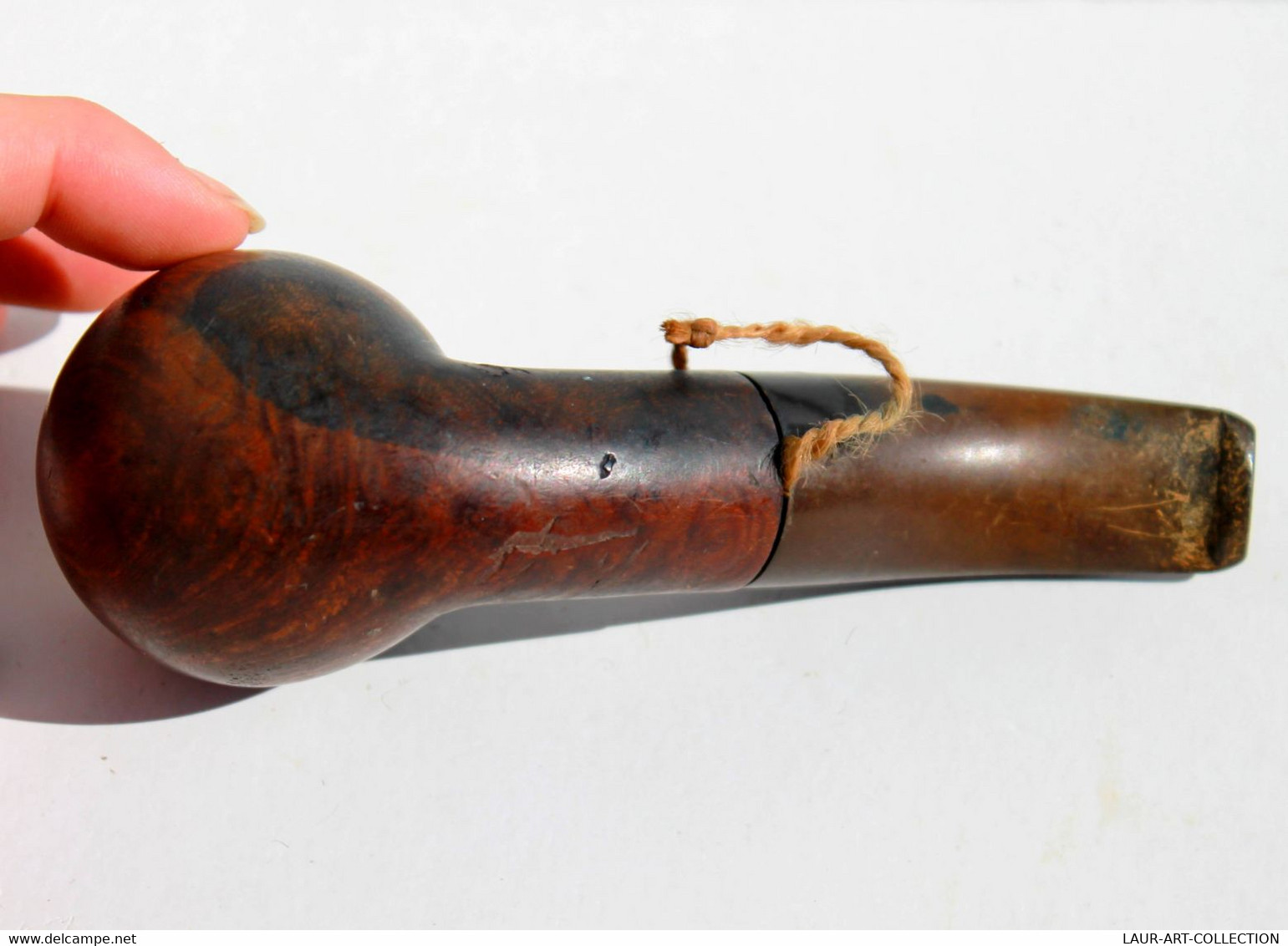 JOLIE ANCIEN PIPE COURBE A TABAC EN BRUYERE, FALSTAFF 996B PFEIFE ENGLAND L:13cm        (230422.5) - Heather Pipes