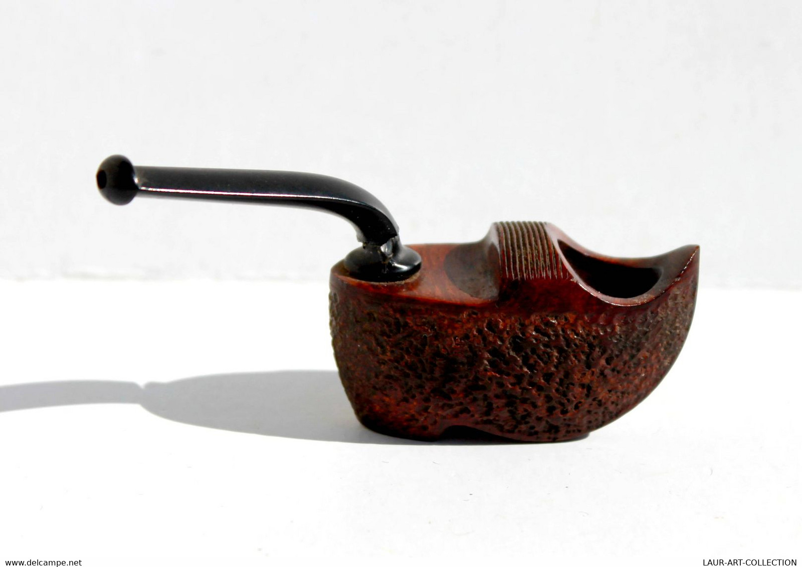 JOLIE ANCIENNE PFEIFE PIPE A TABAC EN BRUYERE - MARKEN - FORME SABOT SHOES L:11cm        (230422.6) - Pipes En Bruyère