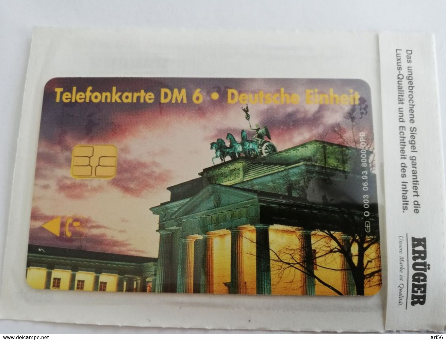 DUITSLAND/ GERMANY  CHIPCARD / O 003/93    DM 6,-   MINT  CARD     **9609** - K-Serie : Serie Clienti