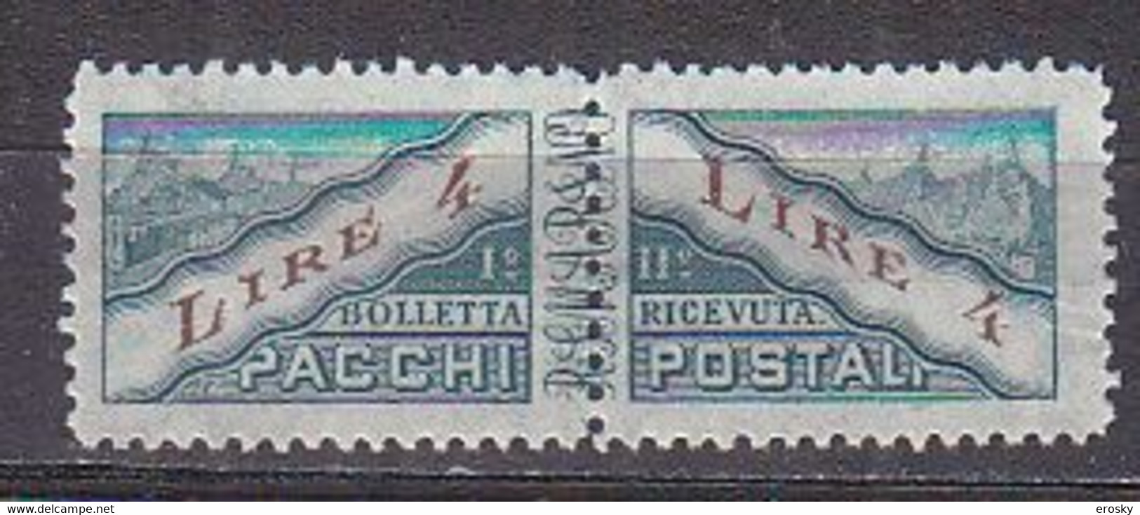 Y9270 - SAN MARINO Pacchi Ss N°26 - SAINT-MARIN Colis Yv N°26 ** Papier Mince Fil. Couché - Parcel Post Stamps