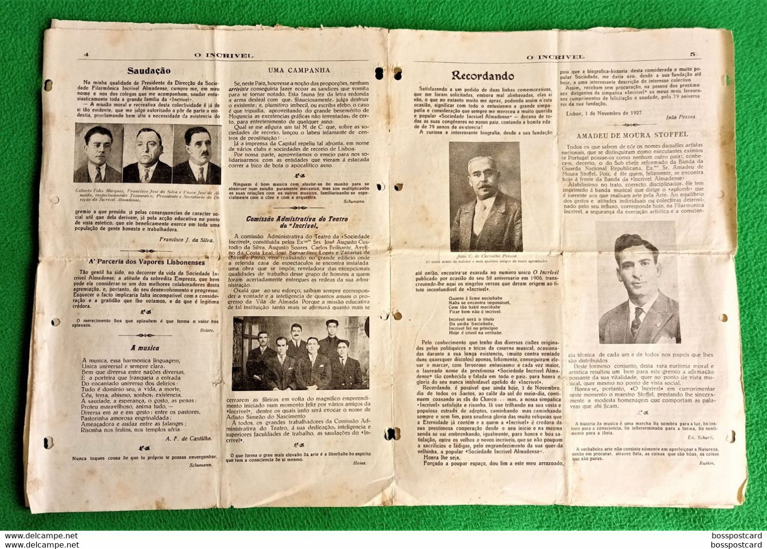 Almada - Jornal O Incrível Nº 2, 1 Novembro De 1927 - Imprensa - Publicidade - Portugal - Informations Générales