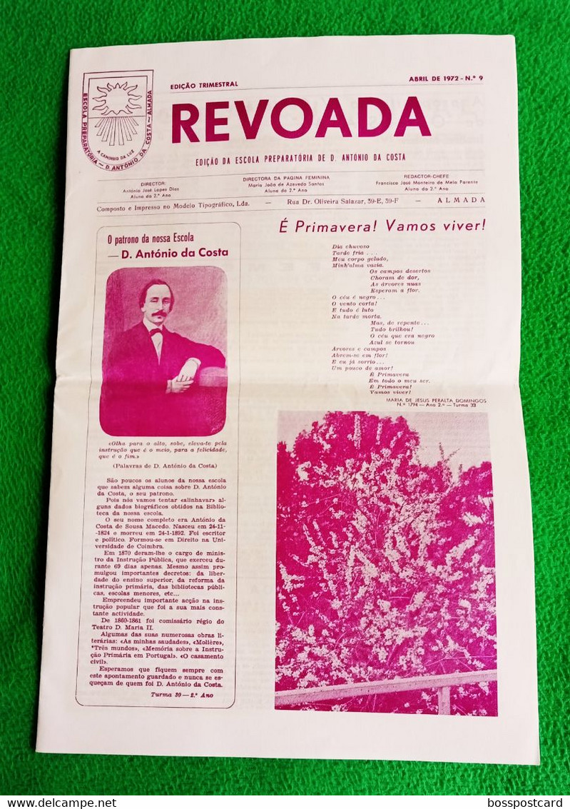 Almada - Jornal Revoada Nº 9, Abril De 1972 - Escola Preparatória De D. António Da Costa - Imprensa - Portugal - Informaciones Generales