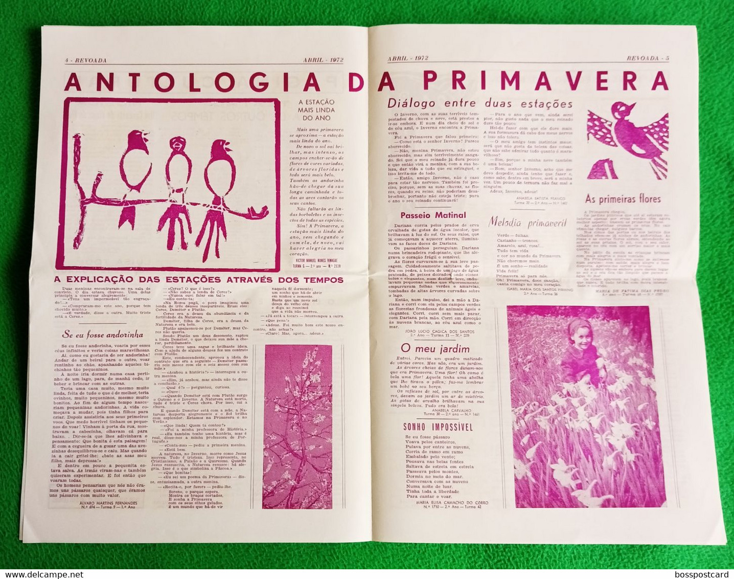 Almada - Jornal Revoada Nº 9, Abril De 1972 - Escola Preparatória De D. António Da Costa - Imprensa - Portugal - Allgemeine Literatur