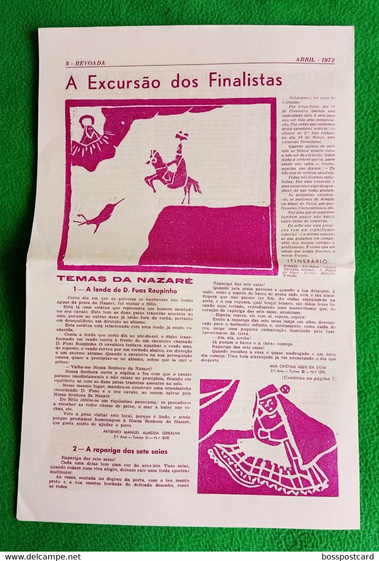 Almada - Jornal Revoada Nº 9, Abril De 1972 - Escola Preparatória De D. António Da Costa - Imprensa - Portugal - Informations Générales