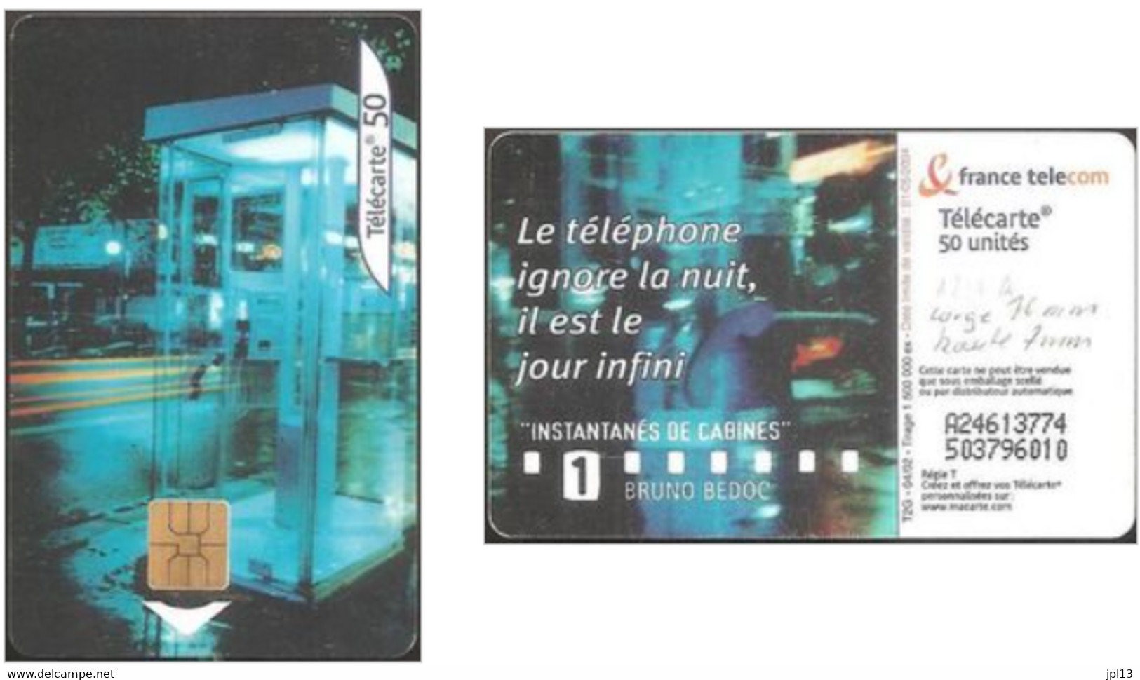 Carte à Puce - France - France Télécom - Instantanes 1 - B. Bedoc, Réf.1211A, Série L 21mm H 5mm - 2002