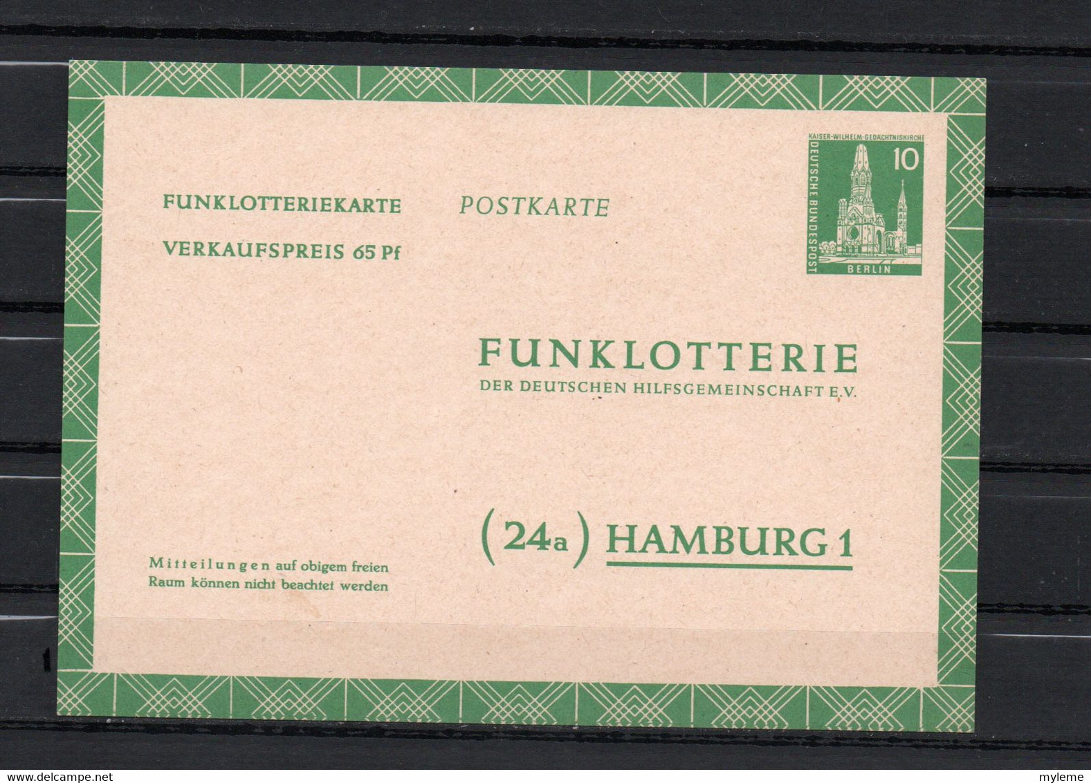 AG2-33 Allemagne Berlin Entiers Postaux  N°  FP5b  En Parfait état  A Saisir !!! - Cartes Postales Privées - Neuves