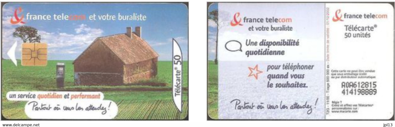 Carte à Puce - France - France Télécom -Buraliste Campagne, Réf.1096, Série L 16mm H 7mm - 2000