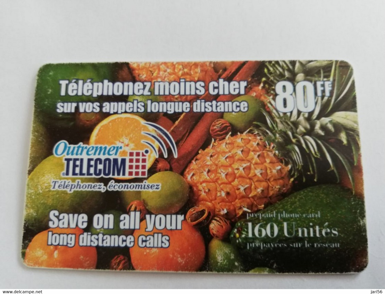 Phonecard St Martin French OUTREMER TELECOM   80 Ff Fruits  ** 9623 ** - Antillas (Francesas)