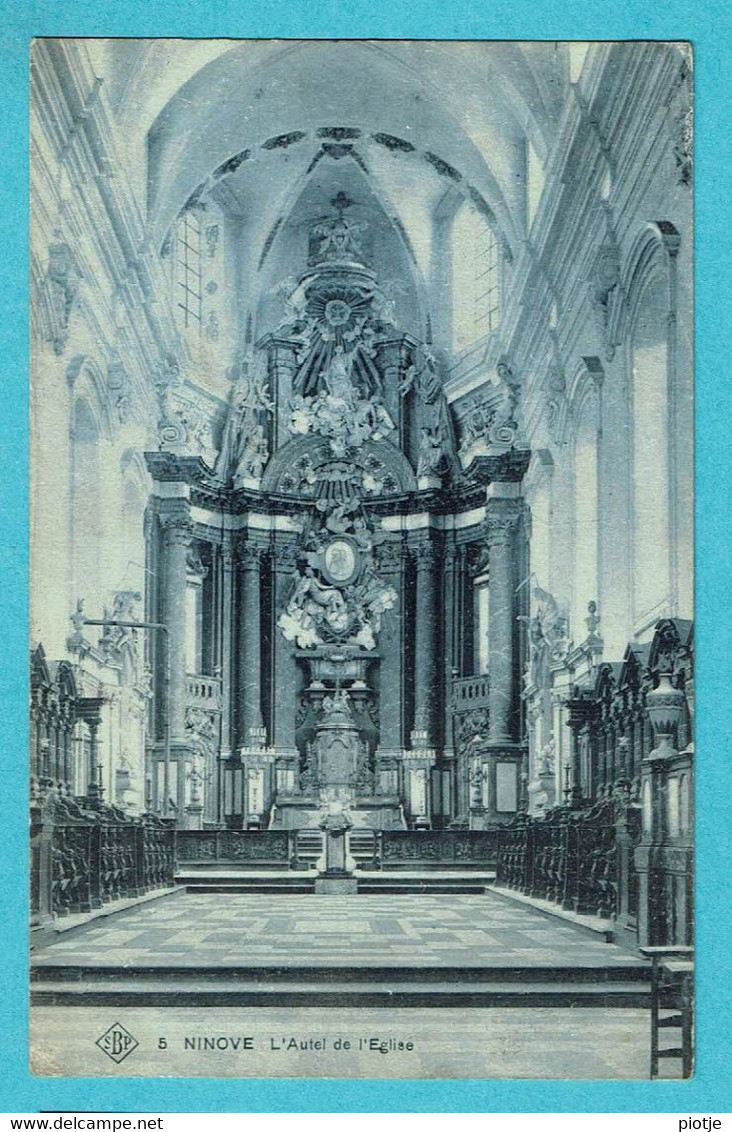 * Ninove (Oost Vlaanderen) * (SBP, Nr 5) L'autel De L'église, Altaar In De Kerk, Church, Kirche, Intérieur, Rare, Old - Ninove