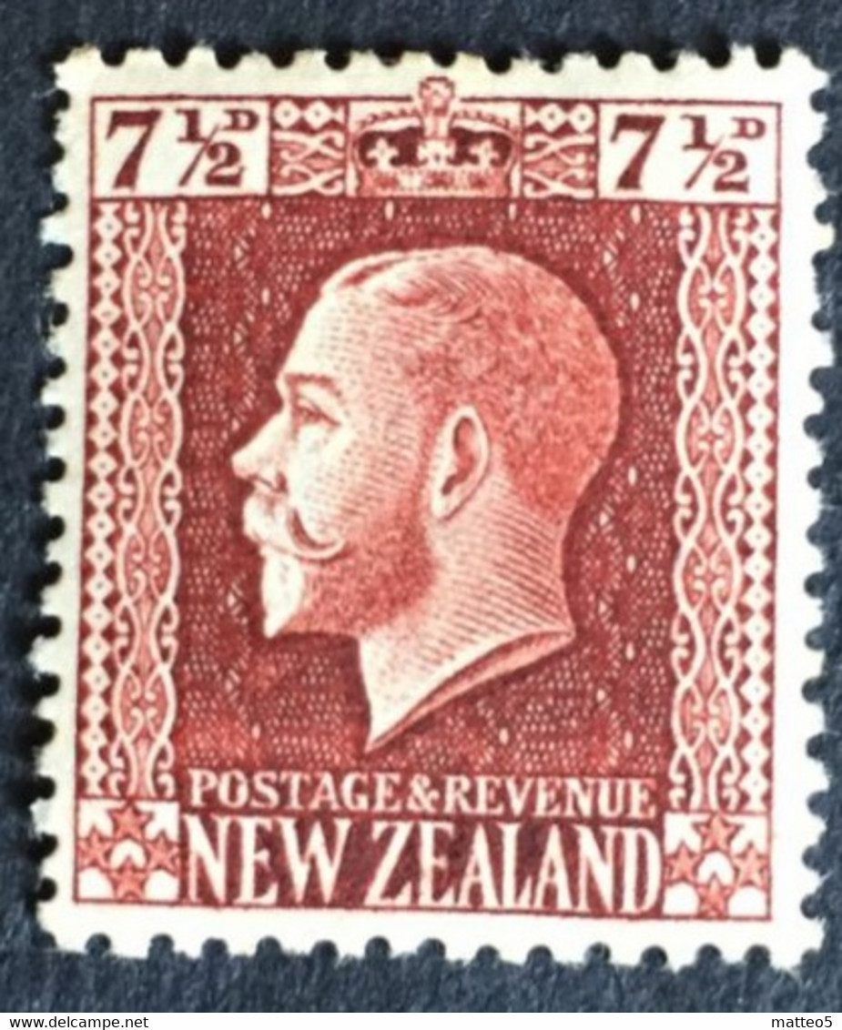 1915 - New Zealand - King George V - 7 , 1/2d - New - With Hinged - Neufs