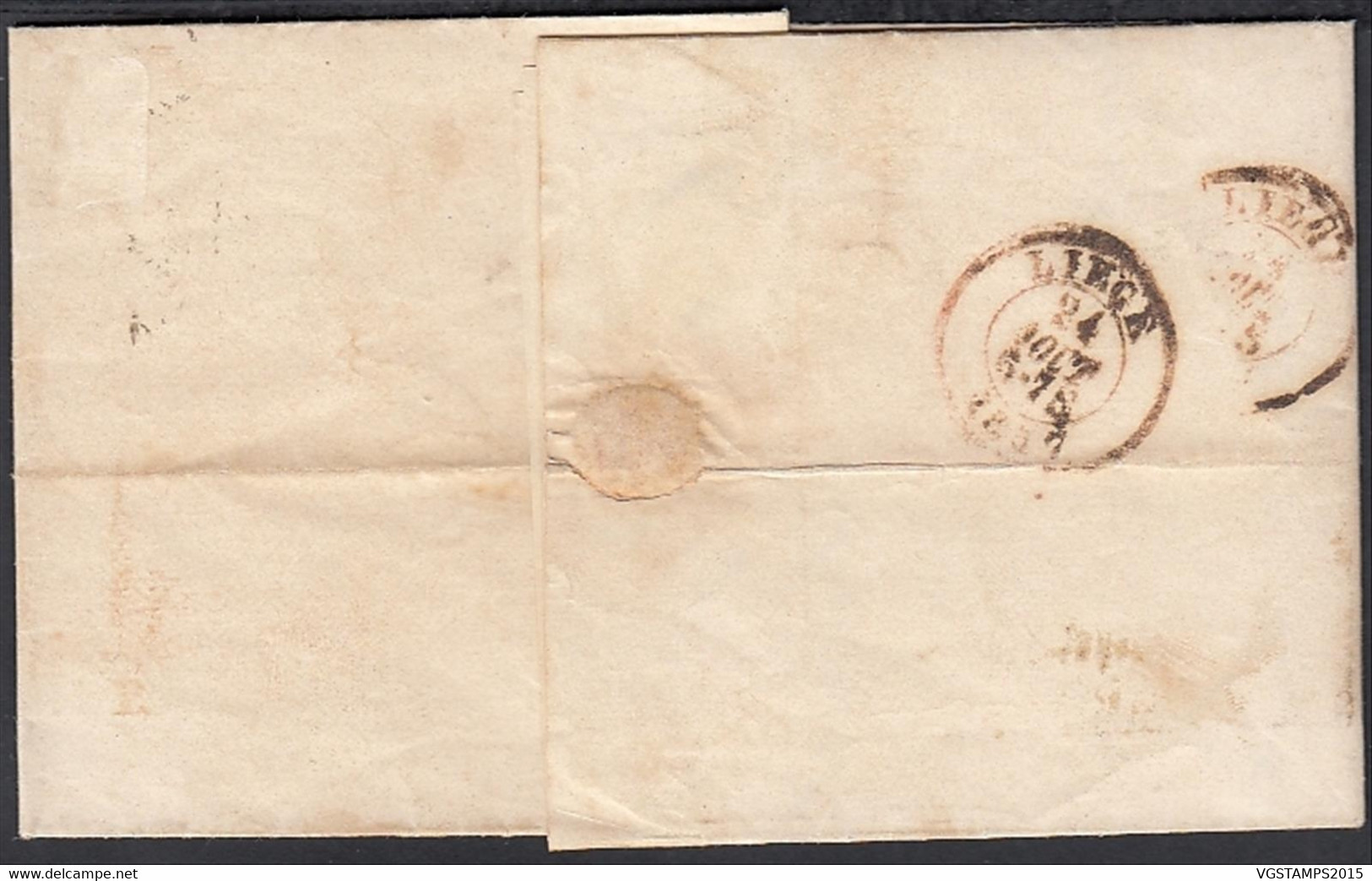 Belgique 1857 - Lettre . Cob Nr.: 6 Oblitéré P83. Non Dentelé De Mons à Destination Liège ....(DD) DC-10878 - 1849-1865 Médaillons (Autres)