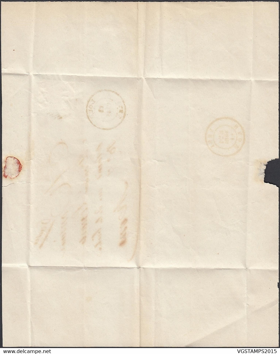 Belgique 1863 - Lettre . Cob Nr.: 6 Oblitéré D13. Non Dentelé De  Dour à Destination Mons ....(DD) DC-10879 - 1849-1865 Médaillons (Autres)