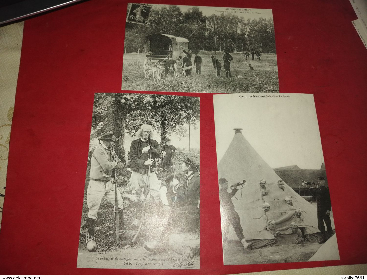 Reproductions De Carte Postale Ancienne Camps De Mailly Camps De Sissonne (le Réveil) Résistance En Bretagne1901/1904 - Andere Kriege