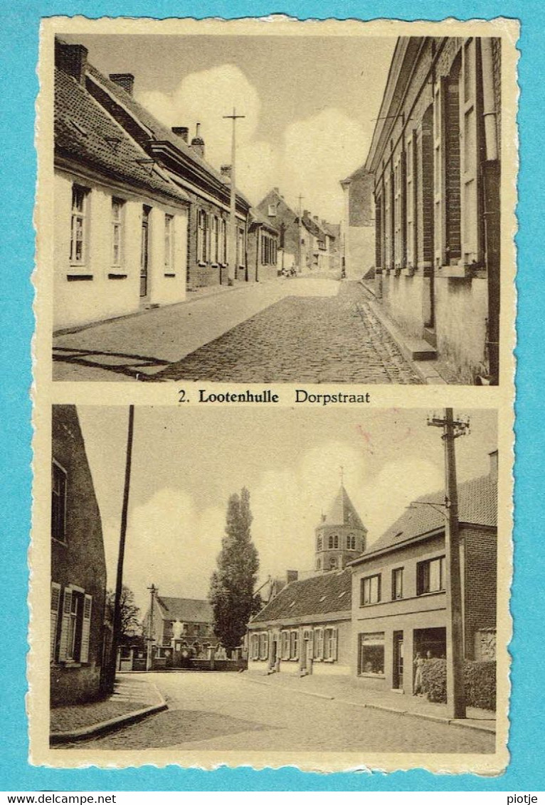 * Lotenhulle - Lootenhulle (Aalter - Oost Vlaanderen) * (Uitgever De Craene Léon, Nr 2) Dorpstraat, église, TOP, Unique - Aalter