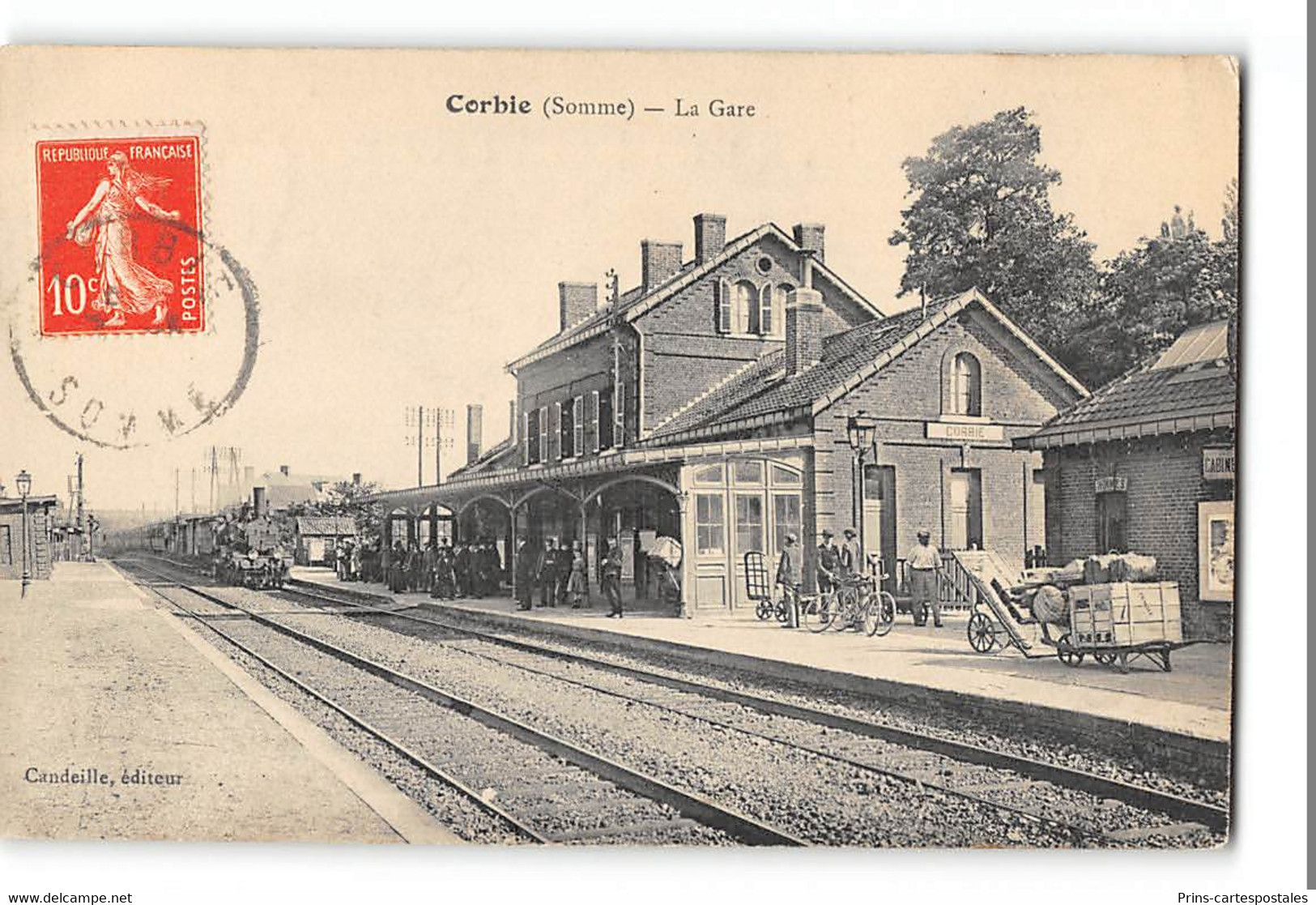 CPA 80 Corbie La Gare Et Le Train - Corbie