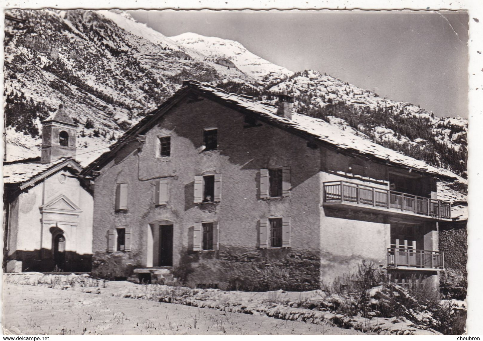 73. VAL CENIS. LANSLEBOURG. AUBERGE DE  JEUNESSE " LES CHAMPS ". ANNEE 1963 + TEXTE - Val Cenis