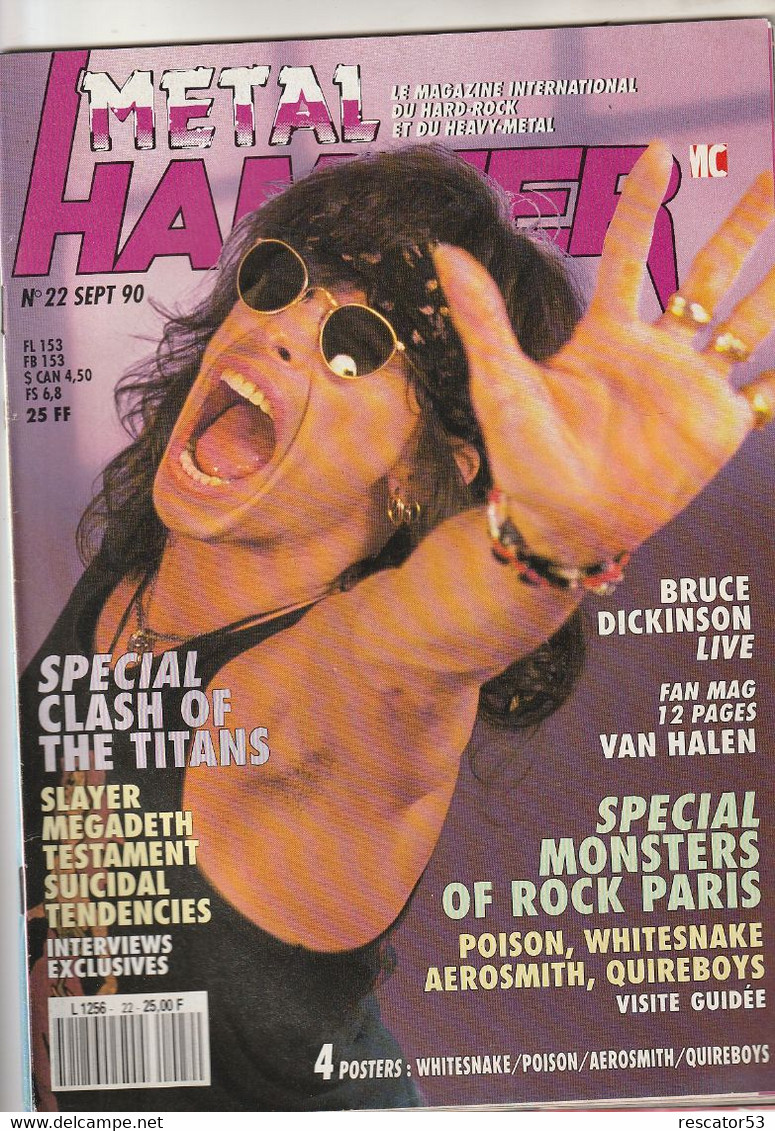 Revue Métal Hammer N°22  De Septembre 1990 Avec Posters - Musik