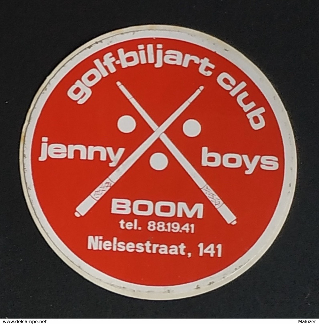 AUTOCOLLANT STICKER - GOLF-BILJART CLUB - JENNY BOYS - BOOM - BELGIQUE BELGIË - BILLARD SPORT - Aufkleber